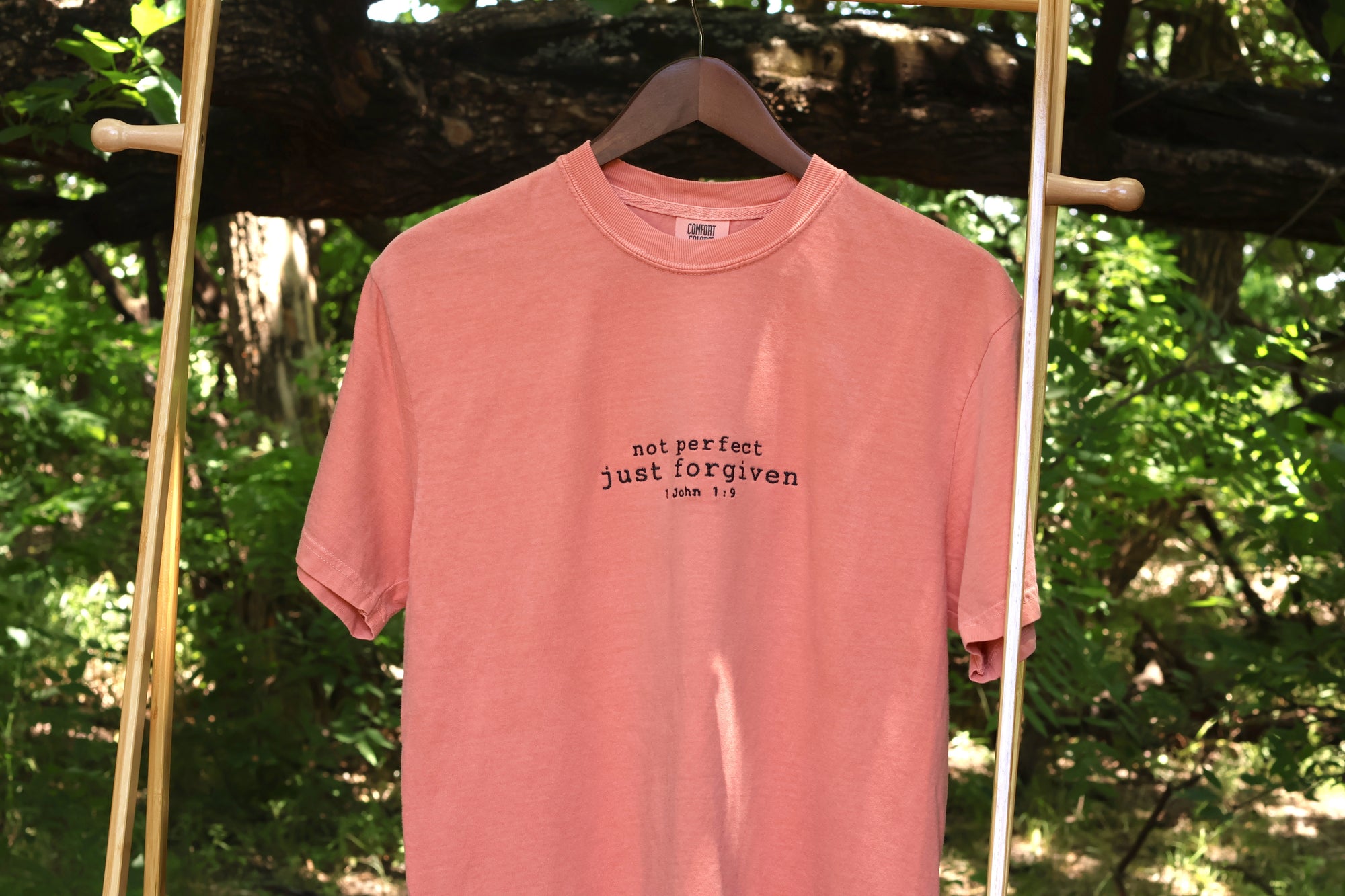 “Not Perfect, Just Forgiven” Comfort Colors T-Shirt | Terracotta