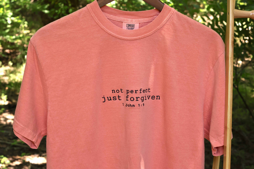 “Not Perfect, Just Forgiven” Comfort Colors T-Shirt | Terracotta