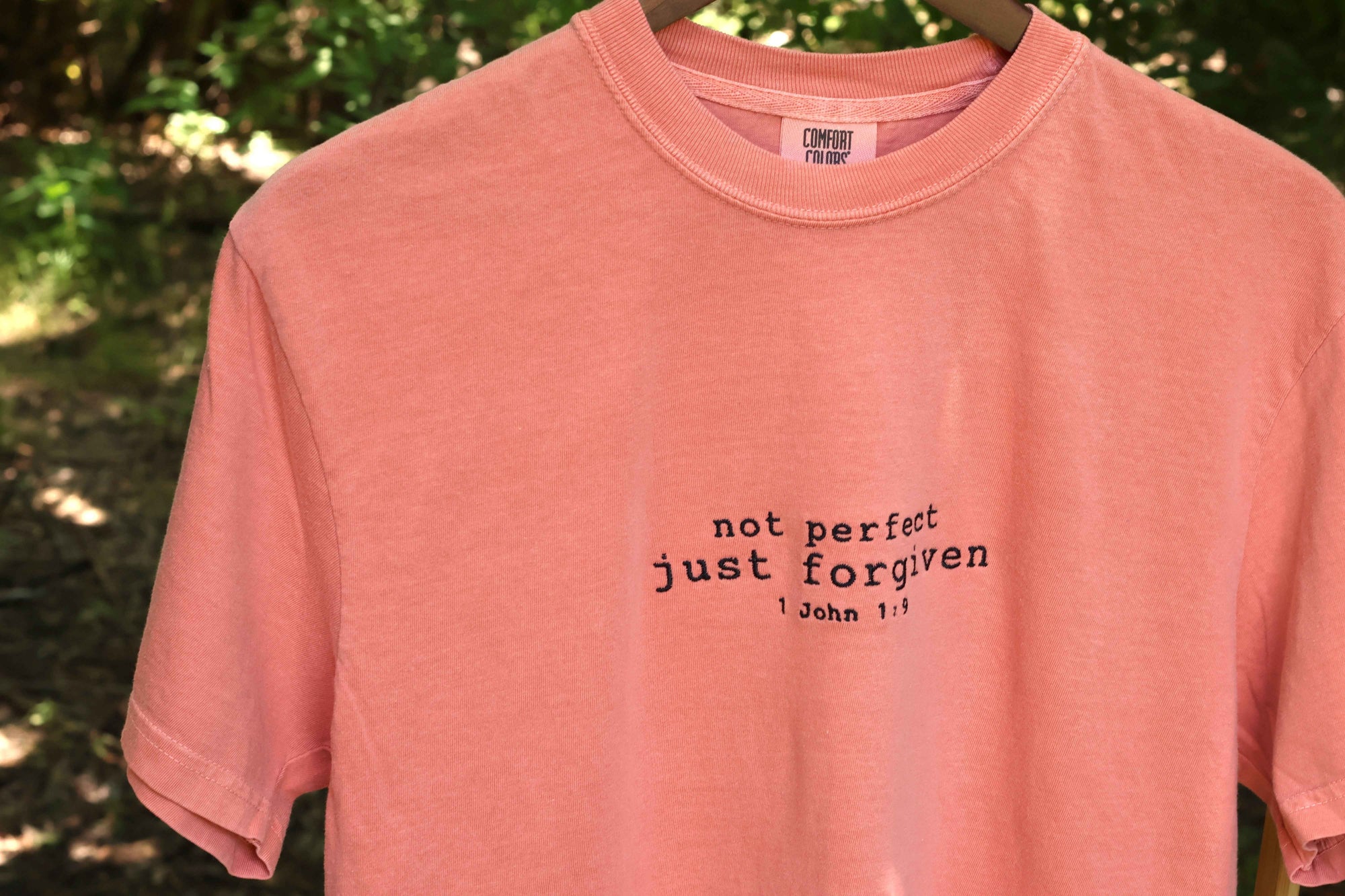 “Not Perfect, Just Forgiven” Comfort Colors T-Shirt | Terracotta