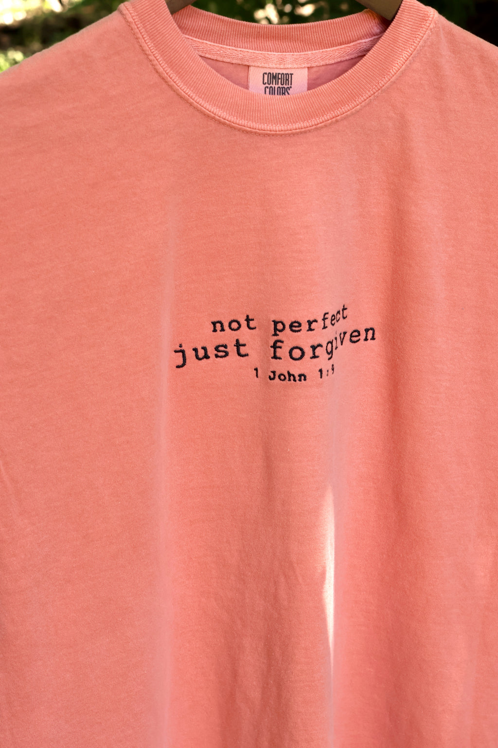 “Not Perfect, Just Forgiven” Comfort Colors T-Shirt | Terracotta