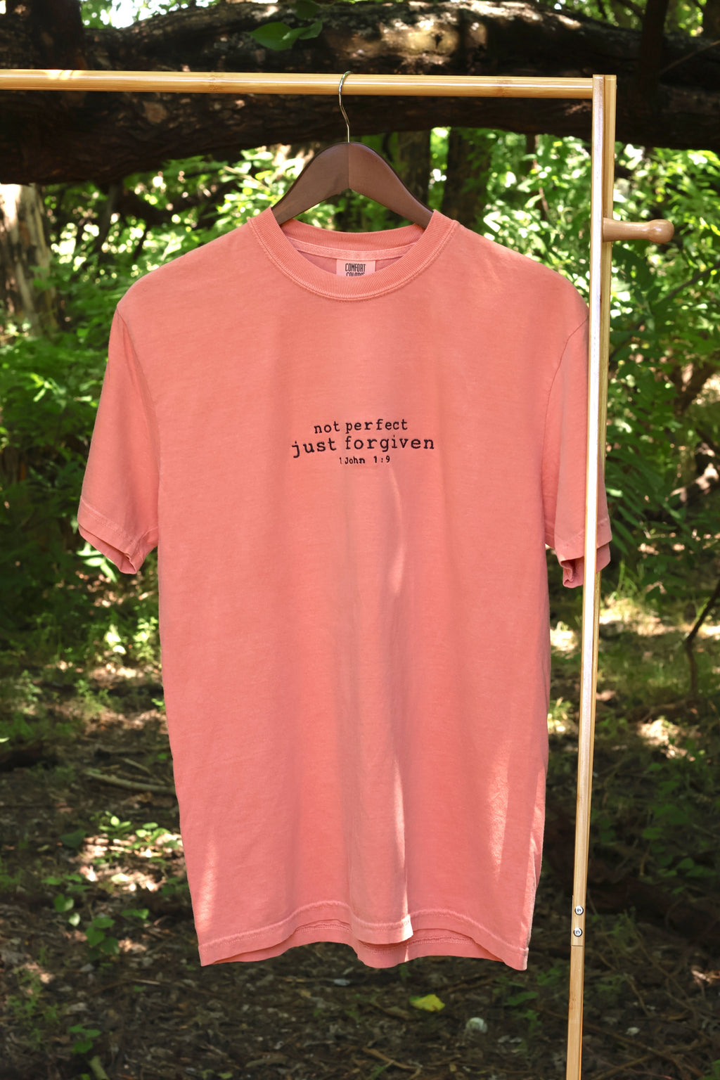 “Not Perfect, Just Forgiven” Comfort Colors T-Shirt | Terracotta