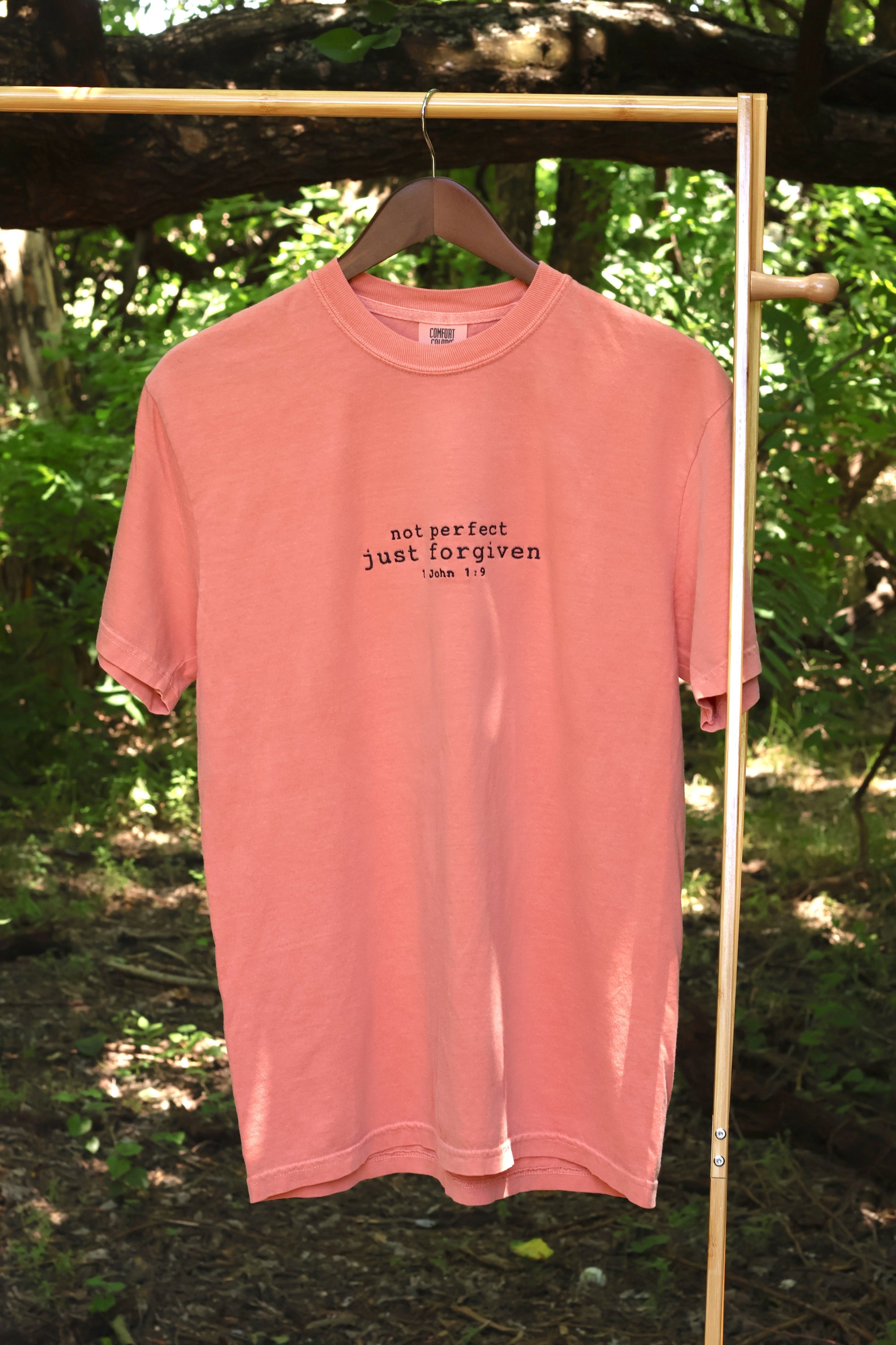 “Not Perfect, Just Forgiven” Comfort Colors T-Shirt | Terracotta