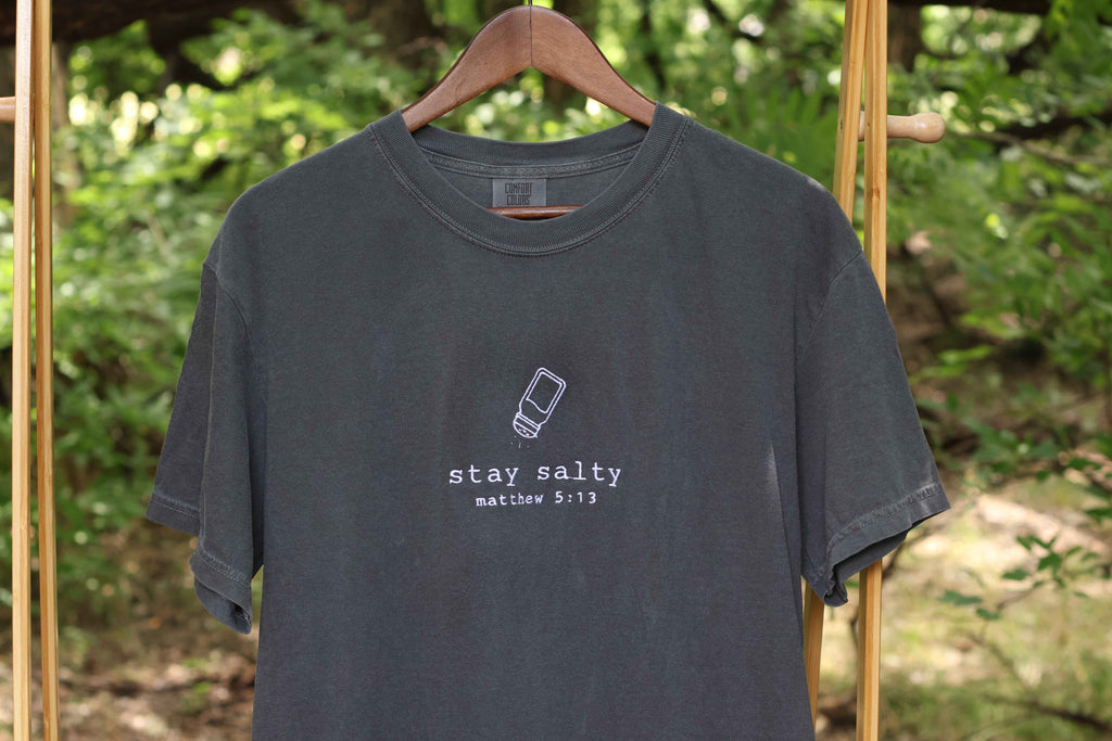 “Stay Salty” Comfort Colors T-Shirt | Pepper Gray