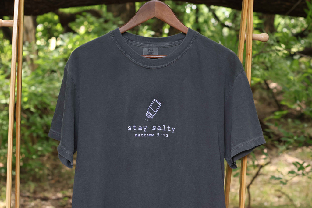 “Stay Salty” Comfort Colors T-Shirt | Pepper Gray