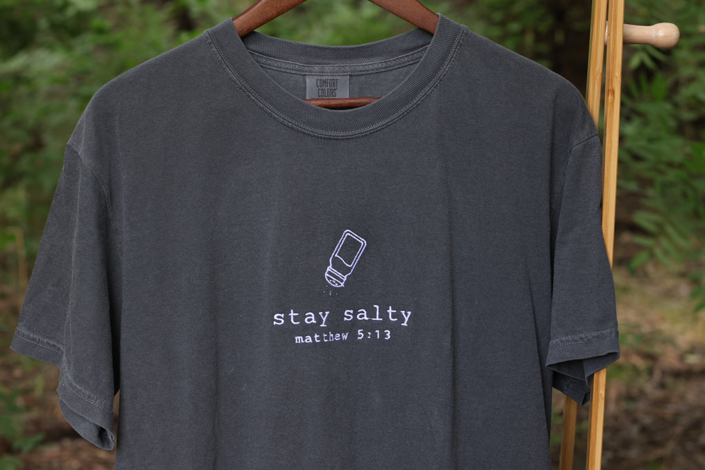 “Stay Salty” Comfort Colors T-Shirt | Pepper Gray
