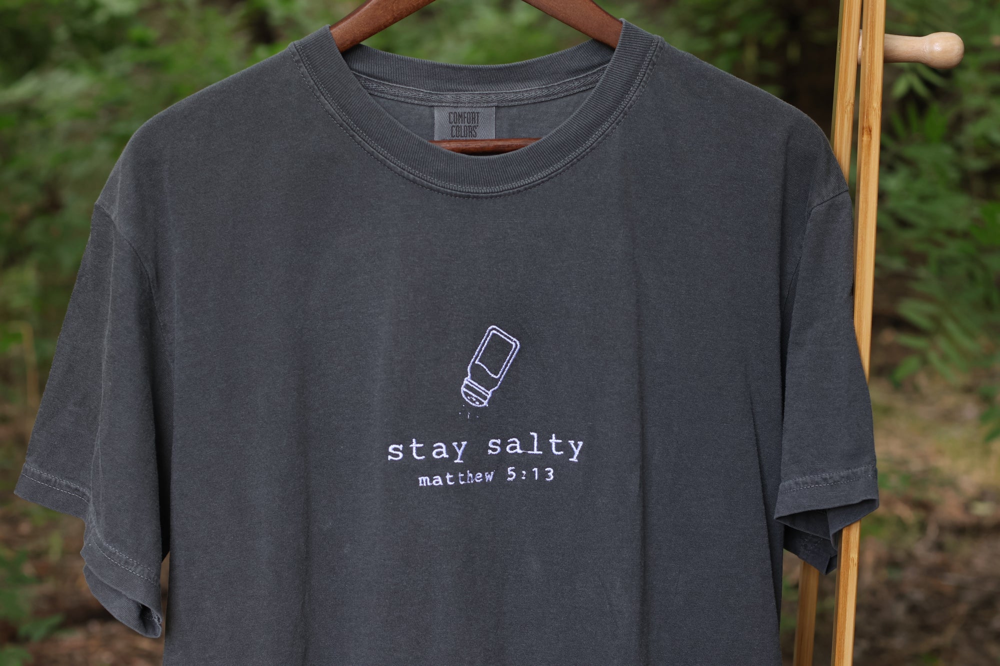 “Stay Salty” Comfort Colors T-Shirt | Pepper Gray