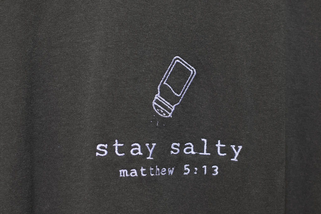 “Stay Salty” Comfort Colors T-Shirt | Pepper Gray