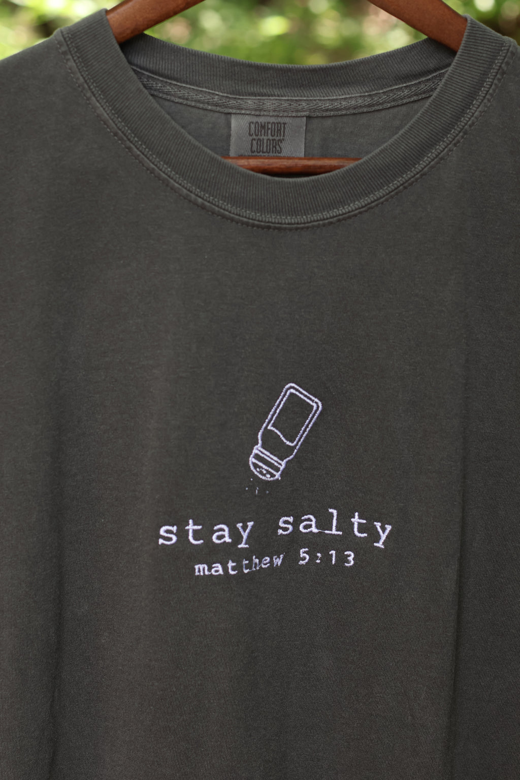 “Stay Salty” Comfort Colors T-Shirt | Pepper Gray