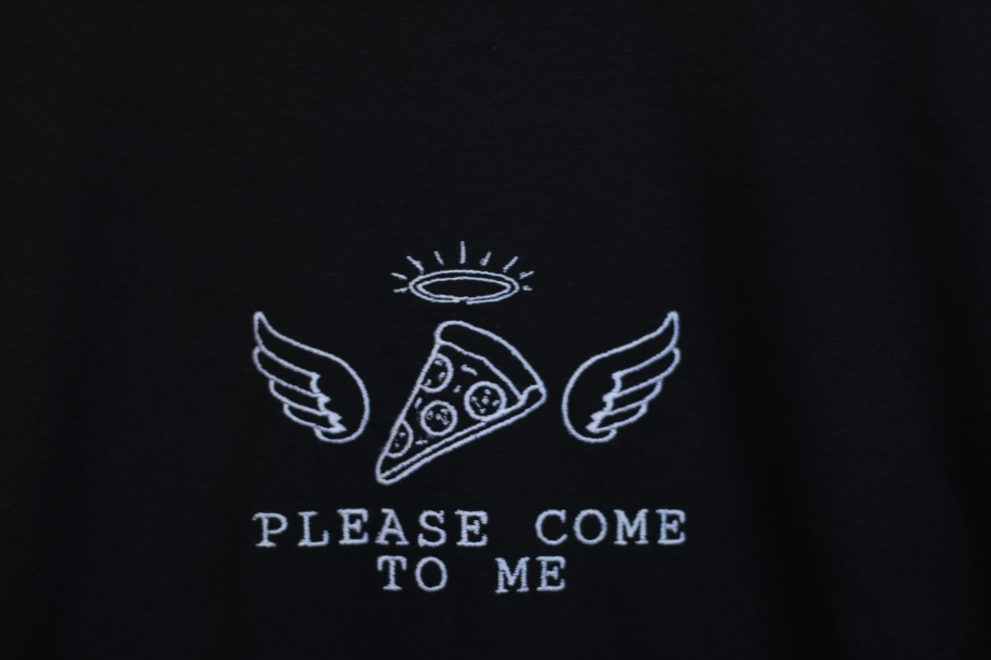 Pizza Angel "Please Come to Me" Comfort Colors T-Shirt | Black