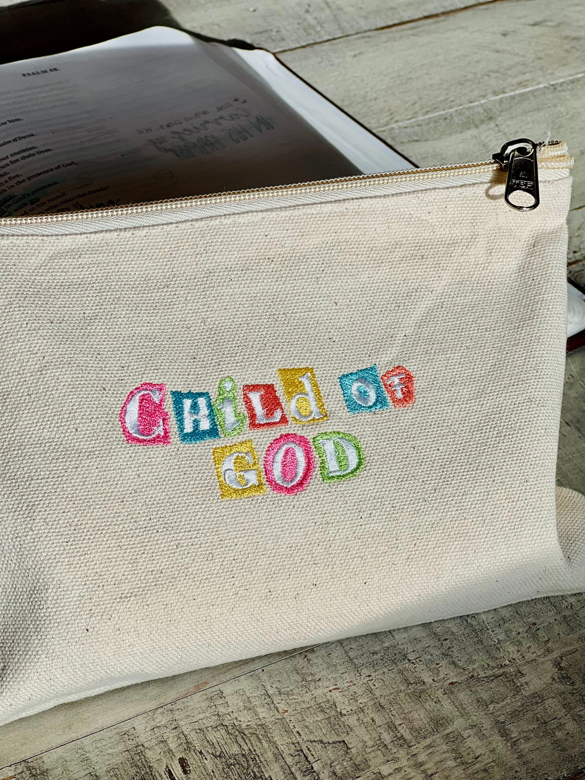 Child of God Zippered Canvas Pouch