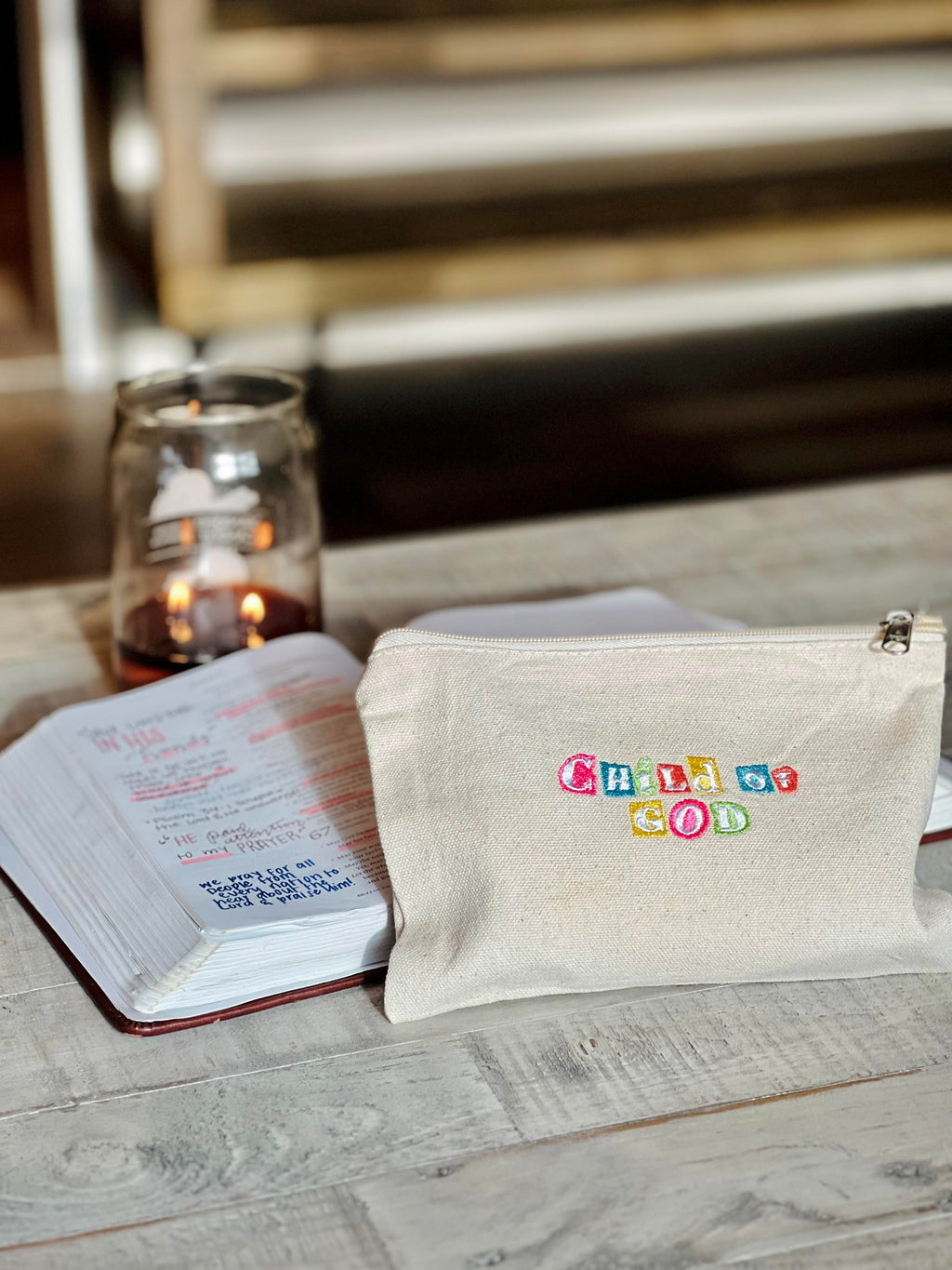 Child of God Zippered Canvas Pouch