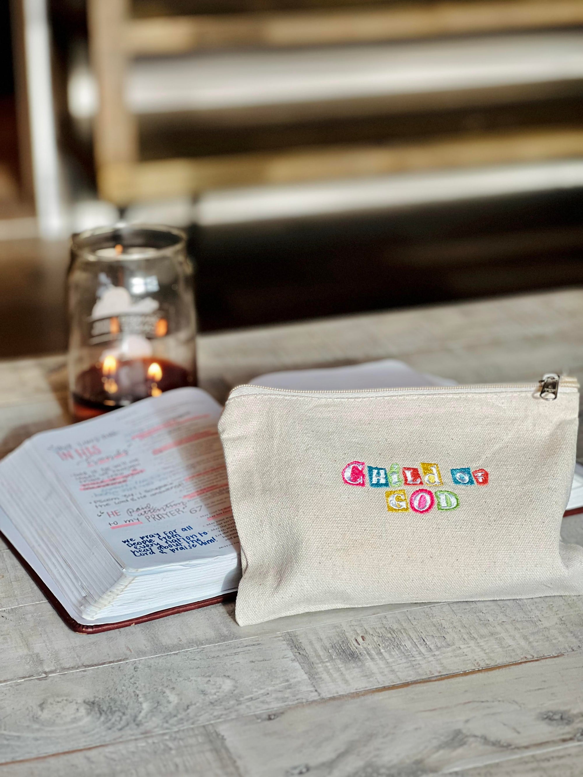 Child of God Zippered Canvas Pouch