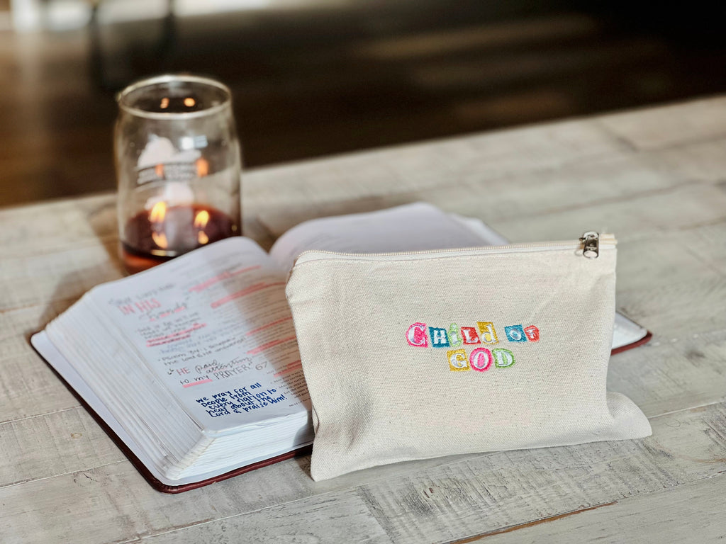 Child of God Zippered Canvas Pouch