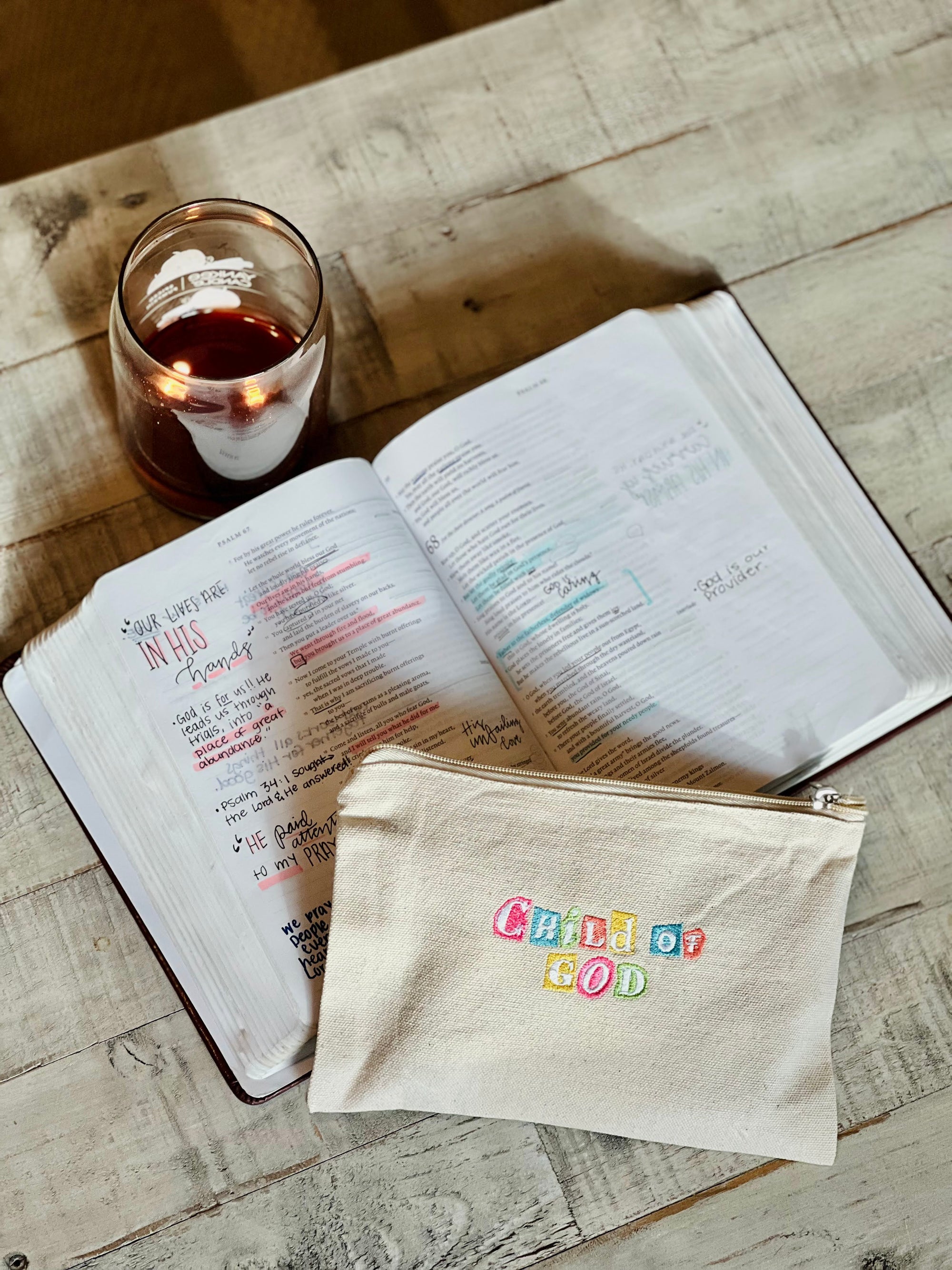 Child of God Zippered Canvas Pouch