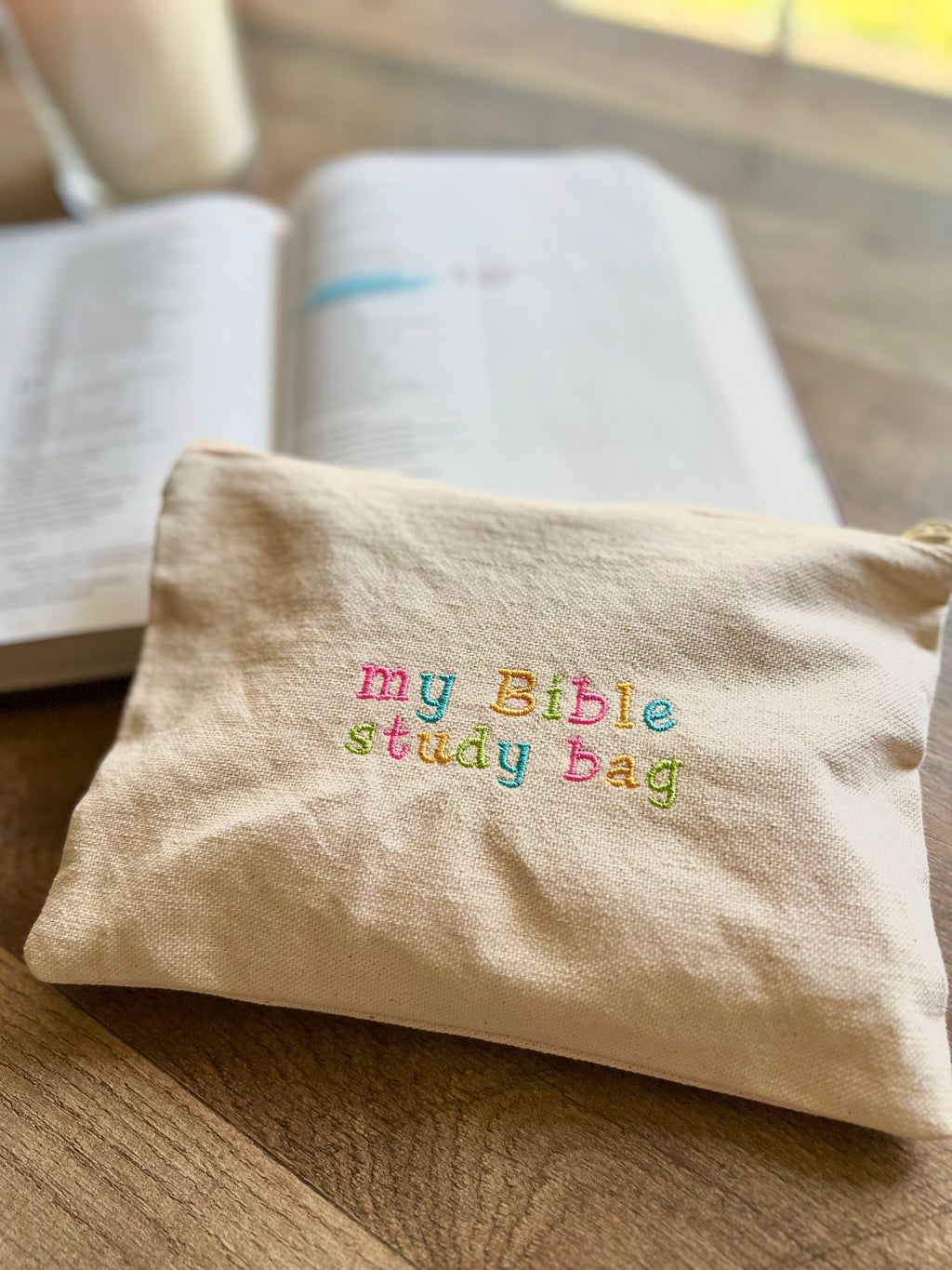 My Bible Study Bag Zippered Canvas Pouch