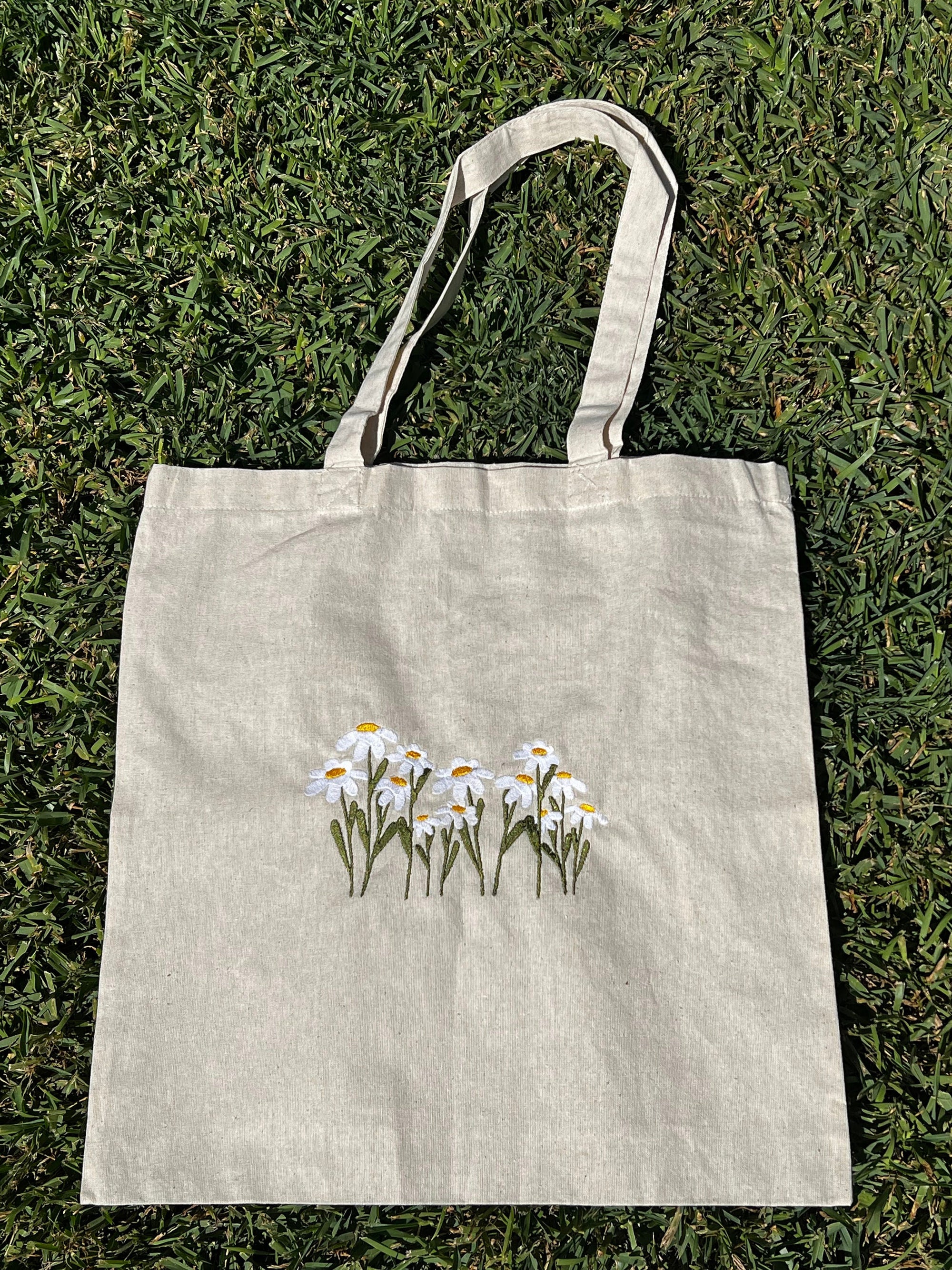 Daisies Canvas Tote Bag