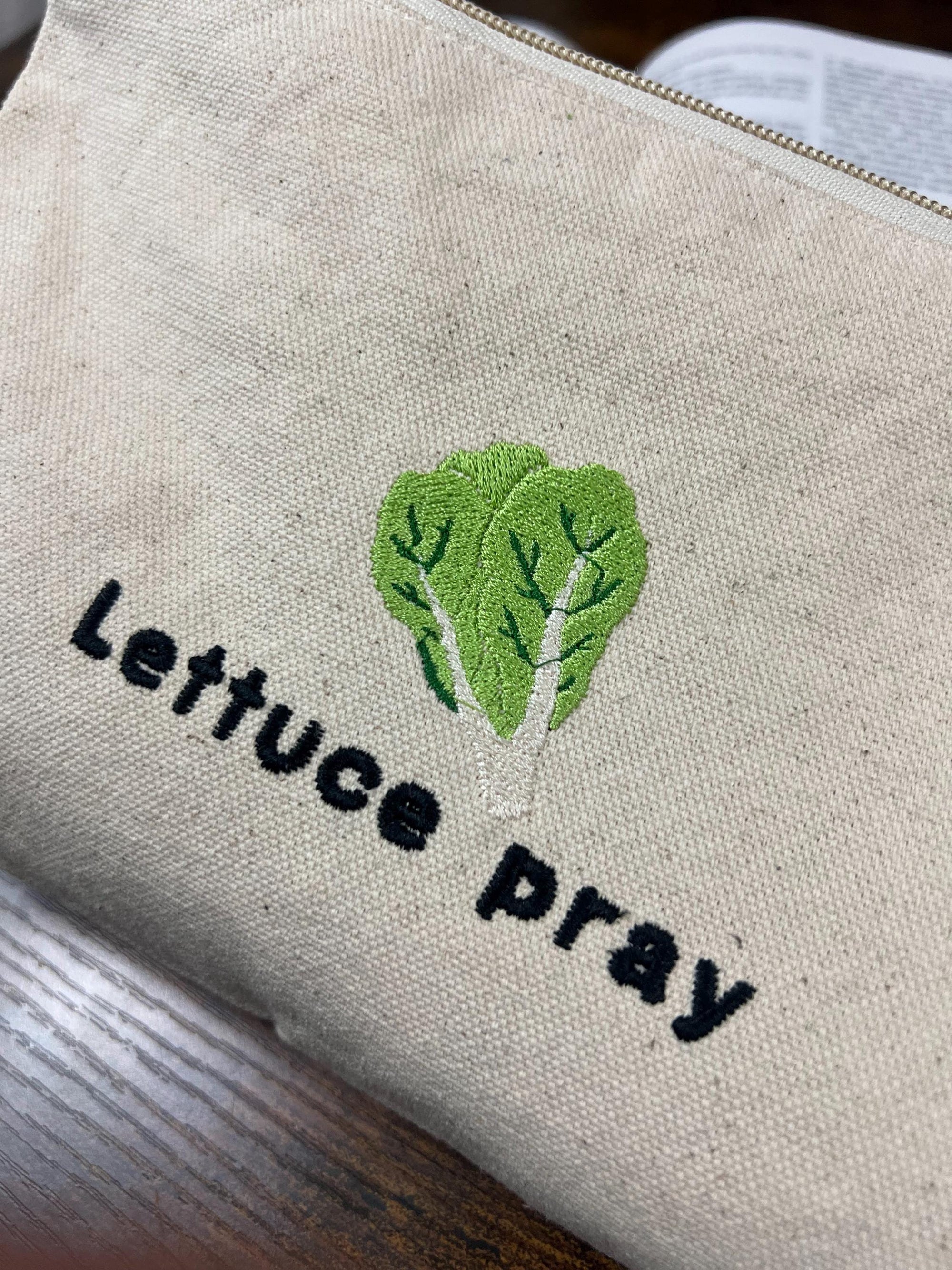 “Lettuce Pray” Bible Study Zipper Pouch