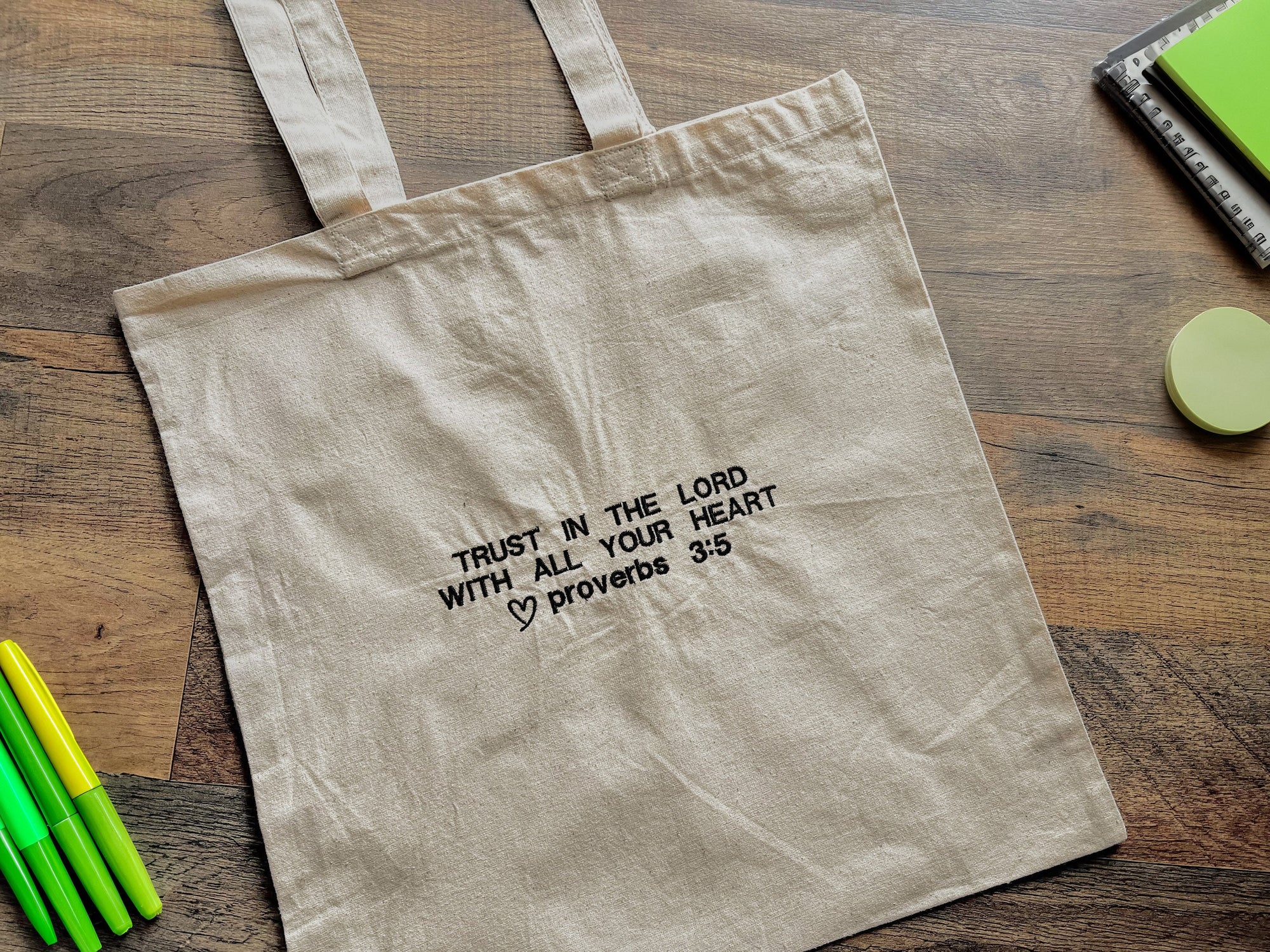 Proverbs 3:5 Tote Bag