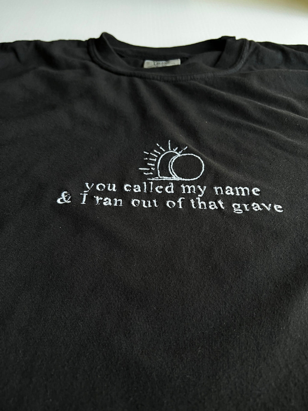 Glorious Day Embroidered T-Shirt – Comfort Colors Black Tee