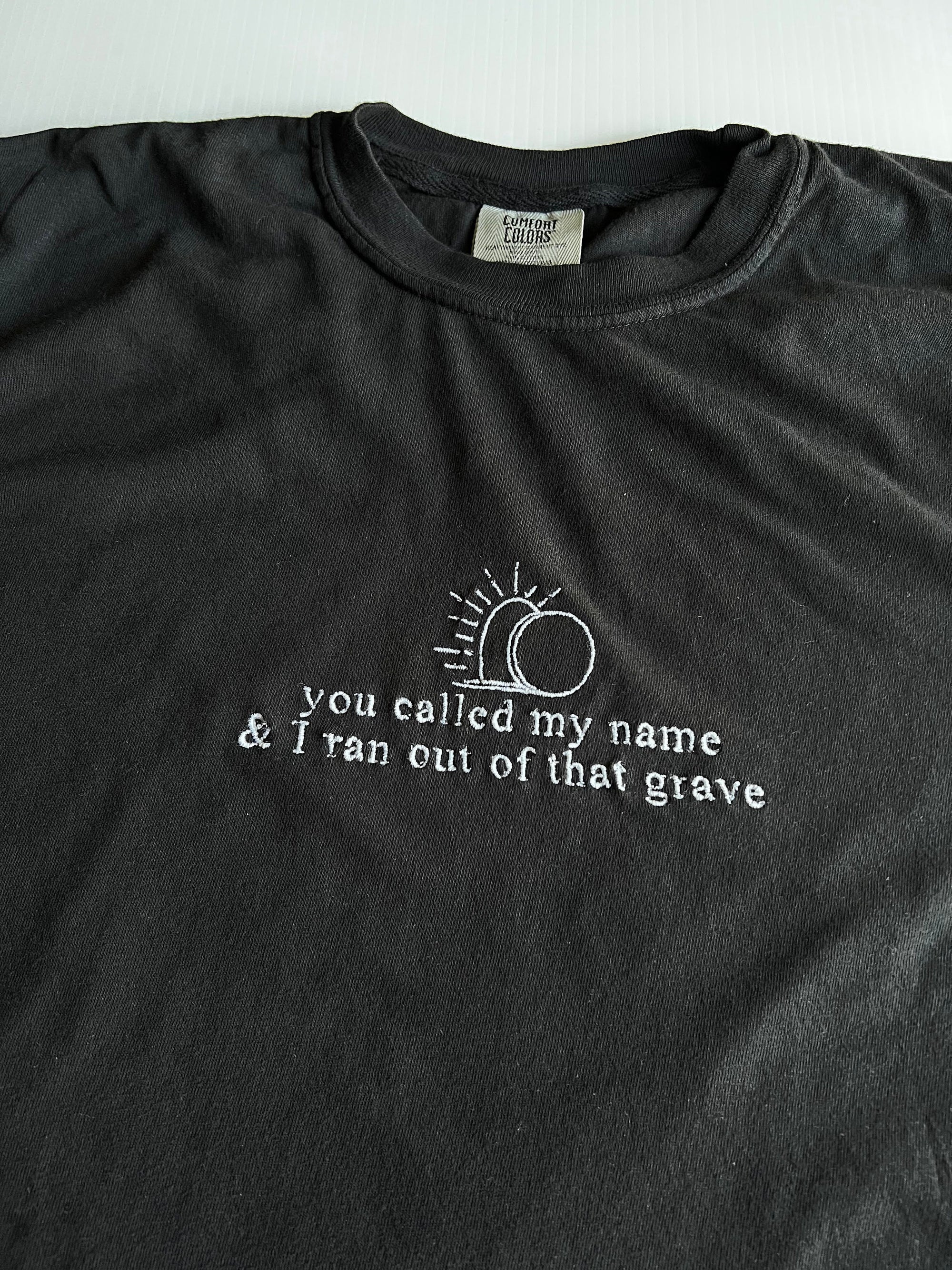 Glorious Day Embroidered T-Shirt – Comfort Colors Black Tee