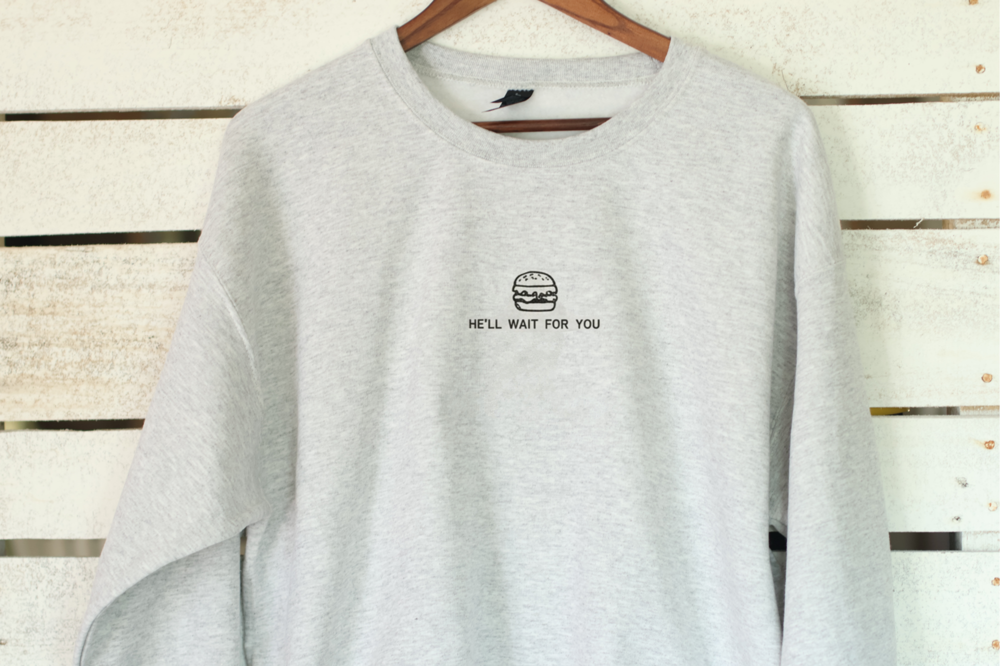 Cheeseburger Crewneck Sweatshirt | Ash