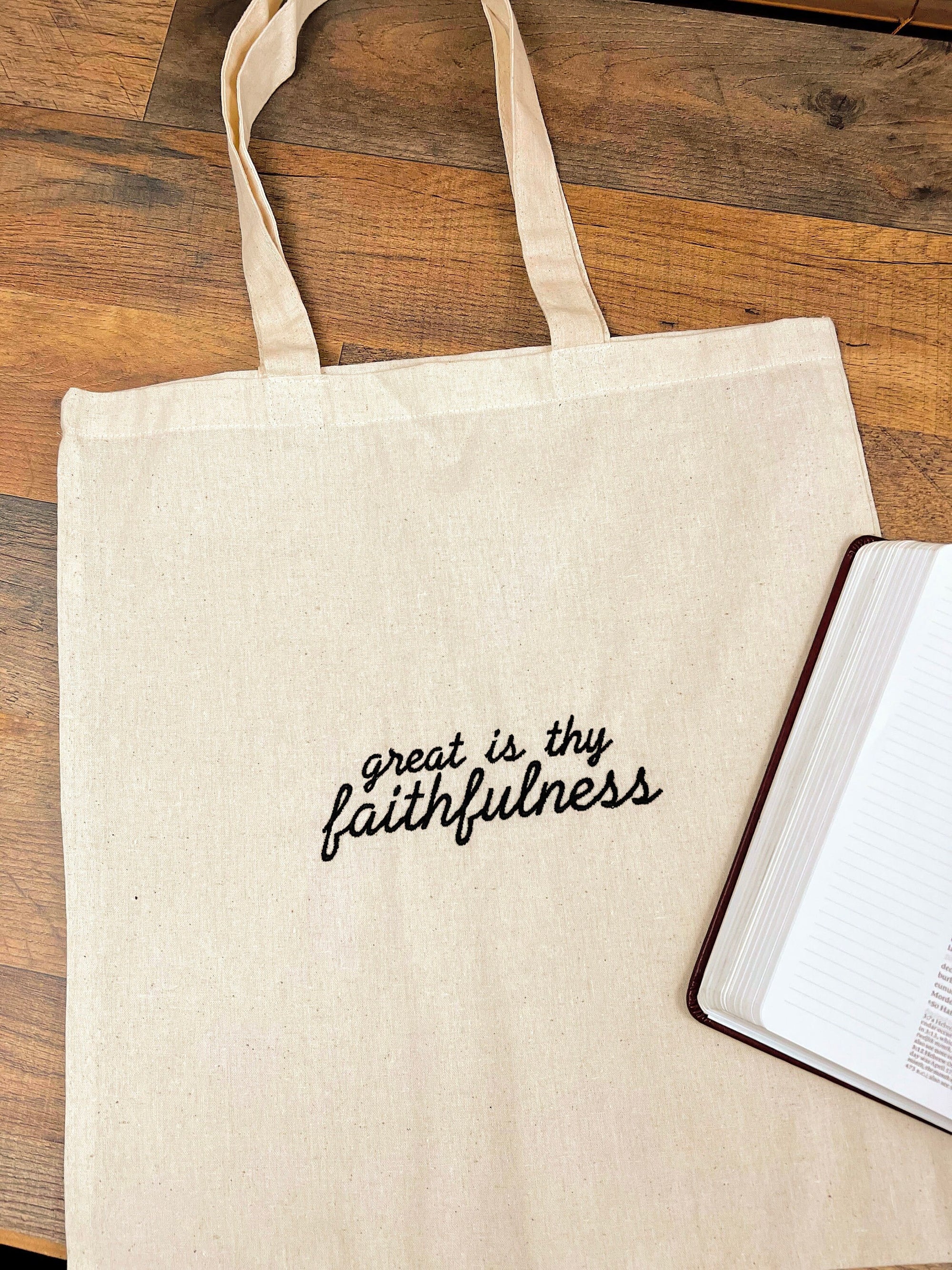 “Great is Thy Faithfulness” Tote Bag