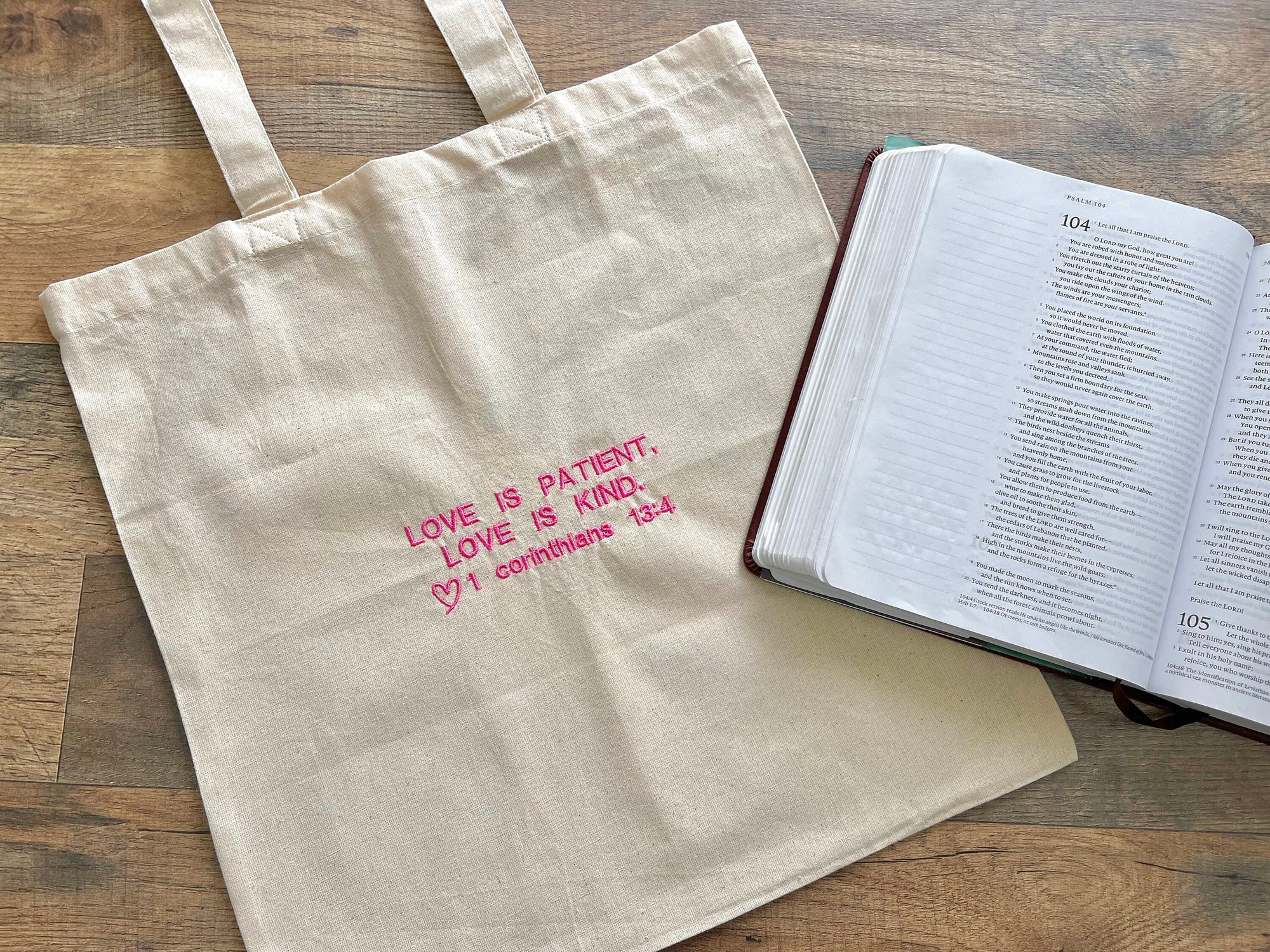 “Love is Patient, Love is Kind” Tote Bag