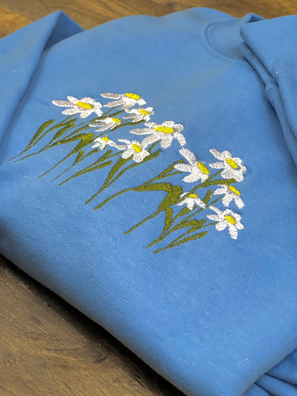 Daisies Crewneck Sweatshirt | Carolina Blue