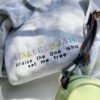 handmade embroidered Living Hope sweatshirt